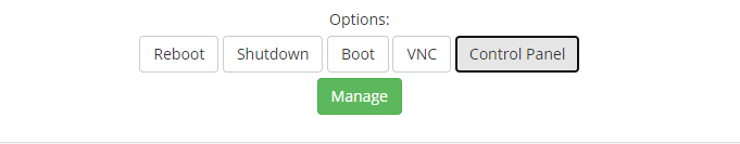 how to manage the vps server from the vps control panel