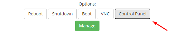 how to manage the vps server from the vps control panel