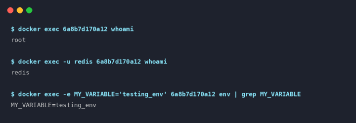 docker exec as root example