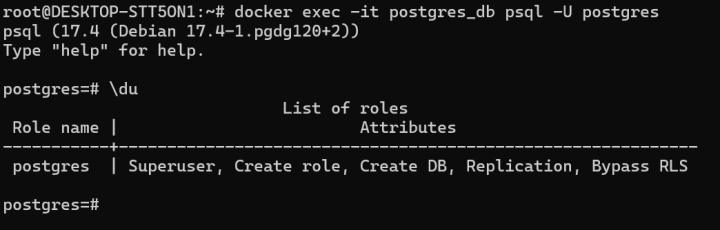 User in Postgresql 4