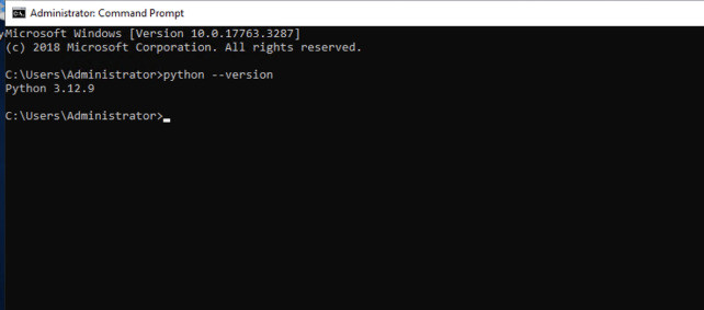 command installed python 1